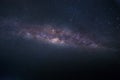 Amazing beautiful of night sky Milky Way Galaxy Royalty Free Stock Photo