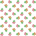 The Amazing of Beautiful Orange and Pink Flower Illustration, Pattern Wallpaper Royalty Free Stock Photo