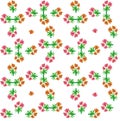 The Amazing of Beautiful Orange and Pink Flower Illustration, Pattern Wallpaper Royalty Free Stock Photo