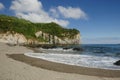 Amazing beautiful sea landscape view of Moinhos beach Porto Formoso cost in Azores island of Portugal