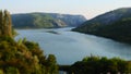 Amazing view over the lake at the Roski Waterfall at Krka National Park Croatia Royalty Free Stock Photo