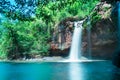 Amazing beautiful waterfalls in deep forest at Haew Suwat Waterfall in Khao Yai National Park