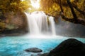 Amazing beautiful waterfalls in tropical forest at Haew Suwat Wa