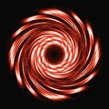 Amazing beauty abstract background round shape swirl of red on a black background.