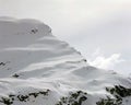 An amazing beauty of snow covered mountain in the alps Switzerland