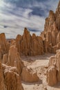 Amazing bentonite clay formations of Cathedral Gorge State Park in Nevada Royalty Free Stock Photo