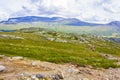 Amazing Besseggen Mountain trekking landscape in Norway