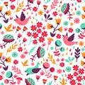 Amazing birds garden pattern