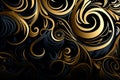 Black and gold wonderful maori pattern