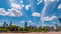 Amazing blue sky over Chicago on a sunny day - CHICAGO, USA - JUNE 11, 2019 Royalty Free Stock Photo