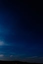 Amazing blue sky over Ukrainian Carpathians, blurred with white clouds