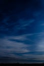 Amazing blue sky over Ukrainian Carpathians, blurred with white clouds