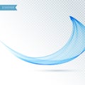 Amazing blue vector wave background