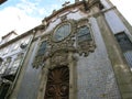 Portuguese ceramic tiles on a church Porto