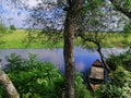 Amazing boat scenery with canal in village Bangladesh
