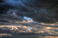 Stormy heave clouds dangerous sky Royalty Free Stock Photo