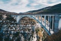 Amazing bridge de Chauliere in Gorges du Verdon, France. Royalty Free Stock Photo