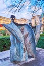 Amazing bronze Poletuchy Sculpture, on March 7 in Prague, Czechia