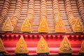 Amazing Buddha image pattern on roof tiles at Wat Benchamabophit Temple (The Marble Temple), Bangkok, Thailand. Royalty Free Stock Photo