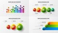 Amazing business data vertical bar chart design layout vector illustration bundle.