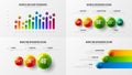 Amazing business data vertical bar chart design layout vector illustration bundle.