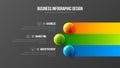 Amazing business infographic presentation vector 3D colorful balls illustration.