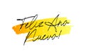 Amazing calligraphy - Feliz Ano Nuevo! Lettering - Happy New Year in Spanish. Drawn with a brush by hand. A smear of gold paint