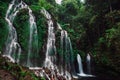 Amazing cascade waterfall in a tropical jungle at Bali