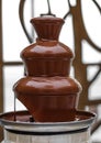 Amazing chocolate fountain Royalty Free Stock Photo