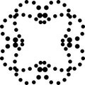 Amazing Circle Dots pattern design background in Black and white