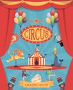 Amazing Circus Show Poster Royalty Free Stock Photo