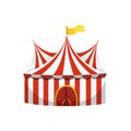 Amazing Circus Show poster. Circus tent vector illustration