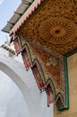 An amazing city in Morocco, Rabat, medina, narrow streets, an incredible-looking canopy over the door Royalty Free Stock Photo