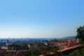 Amazing cityscape of Prague and blue sky. Czech Republic