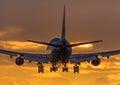 Amazing close up from a huge airplane. Royalty Free Stock Photo