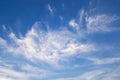 Amazing cloud formations. Amusing white clouds in blue sky Royalty Free Stock Photo