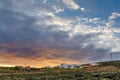 Amazing clouds over Paros island in Greece Royalty Free Stock Photo