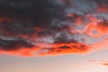 Amazing cloudy sky on a sunset Royalty Free Stock Photo