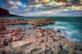 Amazing coastline in Fanore at sunrise in County Clare, Ireland