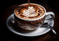 Amazing coffee art by barist Royalty Free Stock Photo