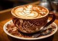 Amazing coffee art by barista Royalty Free Stock Photo