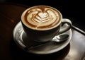 Amazing coffee art by barista Royalty Free Stock Photo