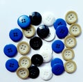 Amazing colored buttons, cute tailoring and fashion items, craft at home, tailor background