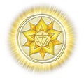 Chakra Symbols, Solar Plexus Chakra - MANIPURA - Strength, Personality, Power, Determination - `I DO` Royalty Free Stock Photo