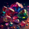 Amazing colorful crystals