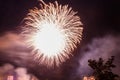 Amazing colorful fireworks display at night Royalty Free Stock Photo