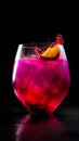 Amazing colorful fusion cocktail with fruits Royalty Free Stock Photo