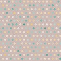 Amazing colorful grey vintage geometric dots pattern