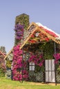 Amazing colorful house of flowers in the Miracle Garden Royalty Free Stock Photo