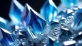 Amazing colorful Quartz Rainbow Flame Blue Aqua Aura crystal cluster closeup Royalty Free Stock Photo